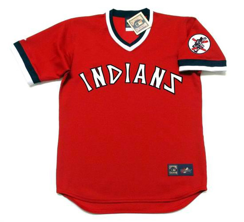 RAY FOSSE Cleveland Indians 1976 Majestic Baseball Throwback Jersey - Front