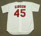 BOB GIBSON St. Louis Cardinals 1967 Majestic Cooperstown Throwback Home Baseball Jersey