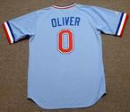 AL OLIVER Texas Rangers 1981 Majestic Cooperstown Throwback Baseball Jersey