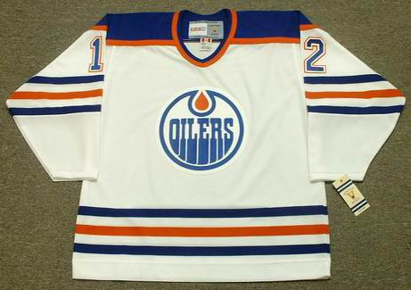 1990 Edmonton Oilers Home CCM Throwback ADAM GRAVES Retro hockey jersey - FRONT