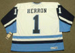 Denis Herron 1977 Pittsburgh Penguins NHL Throwback Hockey Jersey - BACK