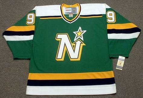 MIKE MODANO Minnesota North Stars 1991 Away CCM NHL Vintage Throwback Jersey - FRONT