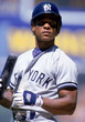 RICKEY HENDERSON New York Yankees 1985 Away Majestic Throwback Baseball Jersey - ACTION