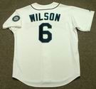 DAN WILSON Seattle Mariners 1997 Home Majestic Baseball Throwback Jersey - BACK