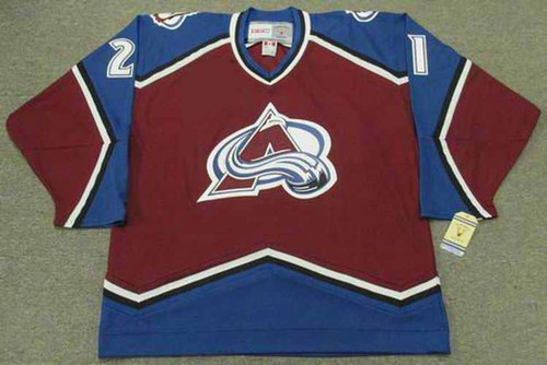 1996 Away CCM Throwback PETER FORSBERG  Vintage Avalanche Jersey - FRONT