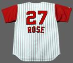 PETE ROSE Cincinnati Reds 1963 Home Majestic Throwback Baseball Jersey - BACK