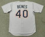 ANDY BENES San Diego Padres 1992 Away Majestic Baseball Throwback Jersey - BACK