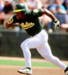 RICKEY HENDERSON Oakland Athletics 1995 Majestic Baseball Throwback Jersey - ACTION