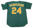 RICKEY HENDERSON Oakland Athletics 1995 Majestic Baseball Throwback Jersey - BACK
