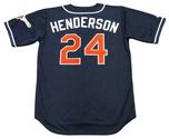 RICKEY HENDERSON San Diego Padres 1997 Alternate Majestic Baseball Throwback Jersey - BACK