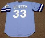 KEVIN SEITZER Kansas City Royals 1989 Majestic Cooperstown Away Baseball Jersey