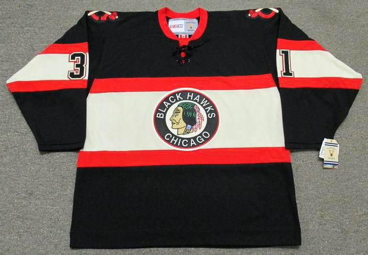 chicago blackhawks ccm reebok nhl vintage premier black jersey