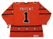 Bernie Parent 1975 All Star Vintage NHL Throwback Hockey Jersey - Back