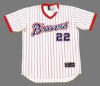 ROWLAND OFFICE Atlanta Braves 1978 Majestic Cooperstown Throwback Baseball Jersey