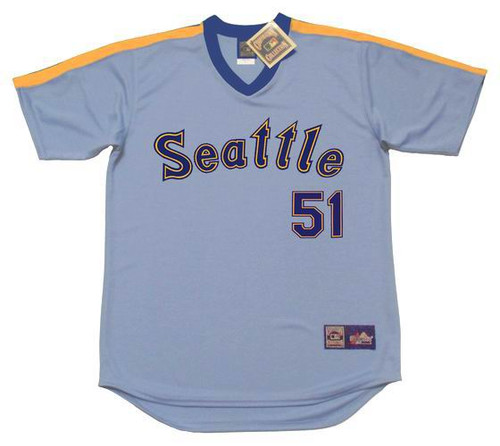 ICHIRO SUZUKI Seattle Mariners 1980's Majestic Cooperstown Throwback ...