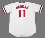 TOBY HARRAH Texas Rangers 1974 Majestic Cooperstown Home Baseball Jersey