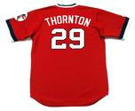 ANDRE THORNTON Cleveland Indians 1977 Majestic Baseball Cooperstown Throwback Jersey