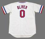 AL OLIVER Texas Rangers 1981 Majestic Cooperstown Home Baseball Jersey