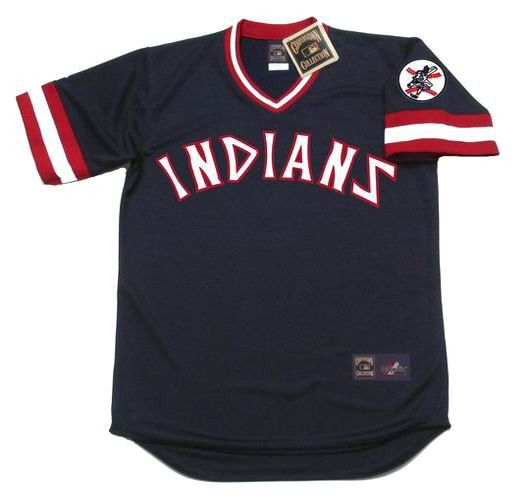 Gaylord Perry 1975 Cleveland Indians Cooperstown Away Throwback MLB Baseball Jersey