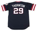 ANDRE THORNTON Cleveland Indians 1977 Majestic Cooperstown Throwback Away Jersey