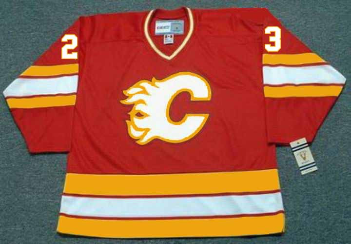 CCM   PAUL REINHART Calgary Flames 1984 Vintage Hockey Jersey
