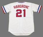 MIKE HARGROVE Texas Rangers 1974 Majestic Cooperstown Home Baseball Jersey