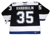 NIKOLAI KHABIBULIN Tampa Bay Lightning 2004 CCM Throwback Home NHL Jersey - BACK