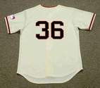 GAYLORD PERRY San Francisco Giants 1969 Home Majestic Throwback Baseball Jersey - BACK