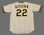 BERT BLYLEVEN Pittsburgh Pirates 1978 Home Majestic Throwback Baseball Jersey - BACK