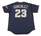 ADRIAN GONZALEZ San Diego Padres 2009 Alternate Majestic Retro Baseball Jersey - BACK