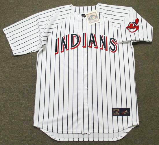 CLEVELAND INDIANS 1970 Majestic Cooperstown Throwback Home Baseball
