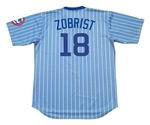 Ben Zobrist 1980's Chicago Cubs Majestic MLB Throwback Jersey - BACK