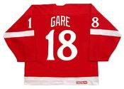 1982 CCM Detroit Throwback DANNY GARE Red Wings Hockey Jersey - BACK