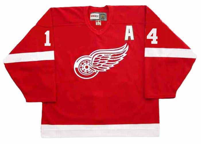 shanahan red wings jersey