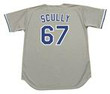 VIN SCULLY Los Angeles Dodgers 1980's Majestic Throwback Away Baseball Jersey  - BACK