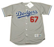 VIN SCULLY Los Angeles Dodgers 1980's Majestic Throwback Away Baseball Jersey - FRONT