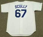 VIN SCULLY Los Angeles Dodgers Majestic Home Cooperstown Throwback Jersey - BACK