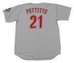 ANDY PETTITTE Houston Astros 2005 Majestic Throwback Away Baseball Jersey - BACK