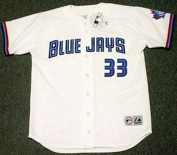 Majestic Jose Canseco Toronto Blue Jays 1998 Throwback Home Baseball Jersey
