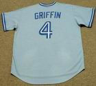 ALFREDO GRIFFIN Toronto Blue Jays Majestic Cooperstown Throwback Baseball Jersey