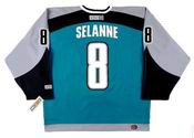 TEEMU SELANNE San Jose Sharks 2002 CCM Throwback NHL Home Hockey Jersey