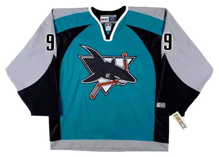 Adam Graves Jersey San Jose Sharks 2001 Vintage Throwback NHL Hockey