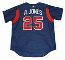 ANDRUW JONES Atlanta Braves 2003 Majestic Authentic Throwback Baseball Jersey