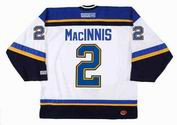 Al MacInnis 2003 St. Louis Blues NHL Throwback Away Jersey - Back