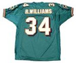 RICKY WILLIAMS Miami Dolphins 2002 Home Reebok Authentic Throwback NFL Jersey - BACK