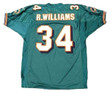 RICKY WILLIAMS Miami Dolphins 2002 Home Reebok Authentic Throwback NFL Jersey - BACK