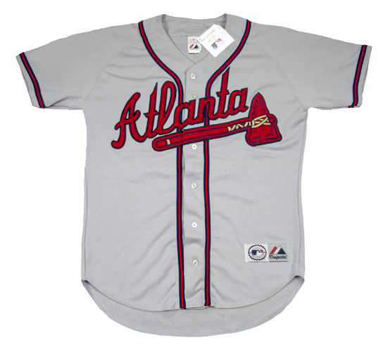 PHIL NIEKRO Atlanta Braves 1987 Away Majestic Throwback Baseball Jersey