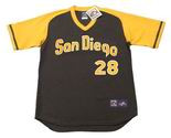 BOBBY TOLAN San Diego Padres 1979 Away Majestic Baseball Throwback Jersey - FRONT