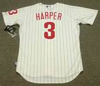 BRYCE HARPER Philadelphia Phillies Majestic Home "Cool Base" Authentic Baseball Jersey - BACK
