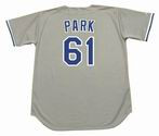 CHAN HO PARK Los Angeles Dodgers 1998 Away Majestic Throwback Baseball Jersey - BACK
